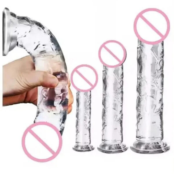d11f4beae74d520b 7 Size Realistic Dildo Jelly Penis Suction Cup Dildo Big Dick Female Masturbator Clitoral Stimulator Lesbian Sex Toys For Women