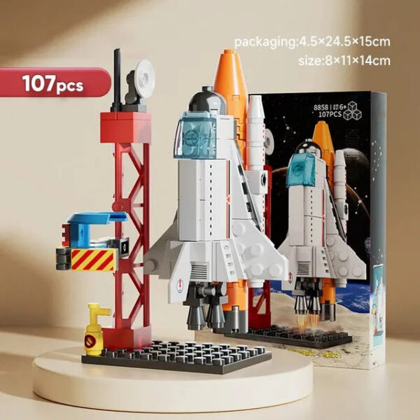 Spacecraft Model Assembg Toy Small Particle Building Blocks