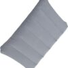 2 Pack Gray Ultralight Inflatable Pillow Small Squared Flocked Fabric Air Pillow for Beach Hiking,Camping,Traveling,Napping,Desk Rest,Neck &Lumbar Support