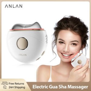 d154fd3ffb80e289 ANLAN Electric Guasha Massager EMS Face Lifting Remove Edema Firming Skin Clod Heat Body Scraping Therapy Skincare Beauty Device