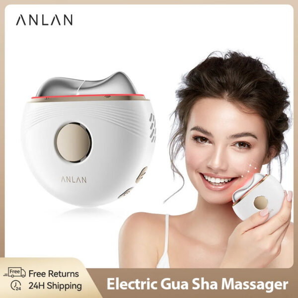 d154fd3ffb80e289 ANLAN Electric Guasha Massager EMS Face Lifting Remove Edema Firming Skin Clod Heat Body Scraping Therapy Skincare Beauty Device