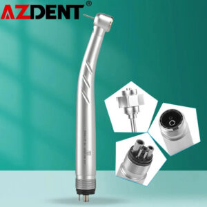 d15d8780b1b995bf 2/4 Holes Azdent Dental LED High Speed Handpiece E-generator Integrated Standard Head Push Button 3 Water Spray JD008A-SP