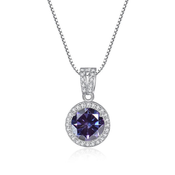 d164d29bc70a4784 Butterflykiss 1Carat Moissanite Diamond Pendant Necklaces For Women Sterling Sier Chain Iced Bling Wedding Jewelry