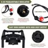d16aa46882764905 Propane Burner,100,000 BTUs High Pressure Single Propane Stove with 4.1ft 0-20Psi Adjustable Hose with Regulator,Gas Stove for Outdoor Cooking, Turkey Fry, Seafood Boil
