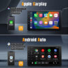 9 Inch Stereo Single Din Radio Apple Carplay and Android Auto,Touch Screen Bluetooth Car Audio with Backup Camera