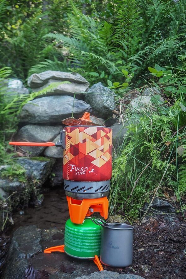 Fire-Maple Gas Canister Stand Foldable Fuel Gas Tank Bracket Support Gas Bottle Tripod Cartridge Holder for Camping Picnic Bikepacking