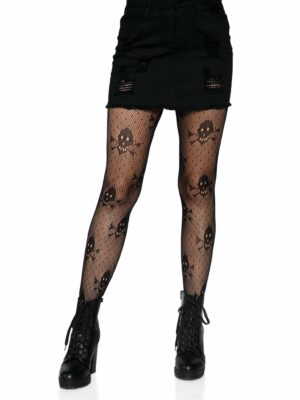 d19fe3eb325941fa Leg Avenue womens Skull Fishnet TightsCostume Hosiery