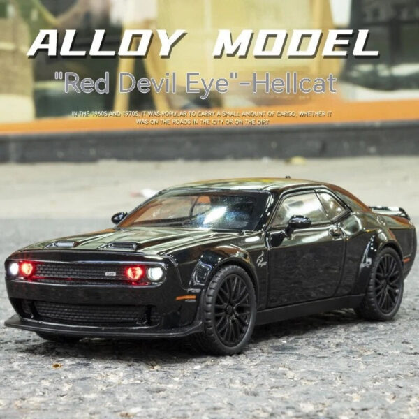 d1abf1cc3ee4025b Dodge Challenger for 1: 32 Scale Die Cast Metel Toy Pull Back Hellcat Model Cars with Sound and Light Hellc
