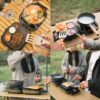 Naturehike 2-in-1 Gas Camping Stove, Frying Pan, Stove with Adjustable Burners, 88.18 oz, Carrying Handle, Portable, Iron SkilletPerfect for Camping & Hiking, Emergency Cooking