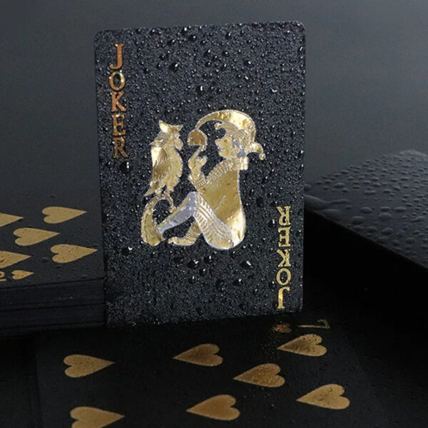 Color Black Gold Playing Card Group Waterproof Poker Suit Magic Dmagic Package Board Game Gift Collection