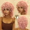 d1bbdc8bed138954 Brown Blonde Synthetic for Women Short Kinky Curly Afro Wigs Glueless Cosplay Hair
