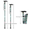 d1c1e5836d489ee6 Hiking Camping Mountaineering Printing Walking Stick Telescopic Baton Trekking Poles Folding Cane Crutches Pole Unisex