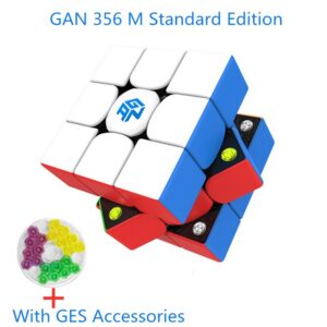 3x3x3 Magnetic Magic Speed Cube Stickerless Gan 356M Professional Fidget Toys GAN 356 M Lite Cubo Magico Puzzle