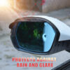 2PCS Rearview Eyebrow Carbon Fiber Pattern Car Universal Reversing Mirror Rain Shield