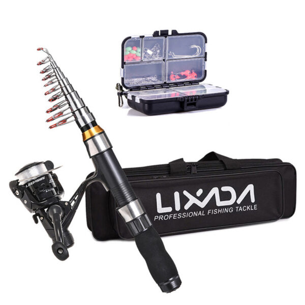 d1d3f64314036add Lixada 2.1m 2.3 m Telescc Combo Full Kit Carbon Fiber Rod Pole Spinning Reel Fishing Bag Case Pesca Gear Set