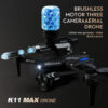 d1d882fb7d62e07e K11 Max Brushless Motor 6KM Rc Drone 8K Professinal 4K Three Camera Wide Angle Localization Obstacle Avoidance Toy Sell Apron