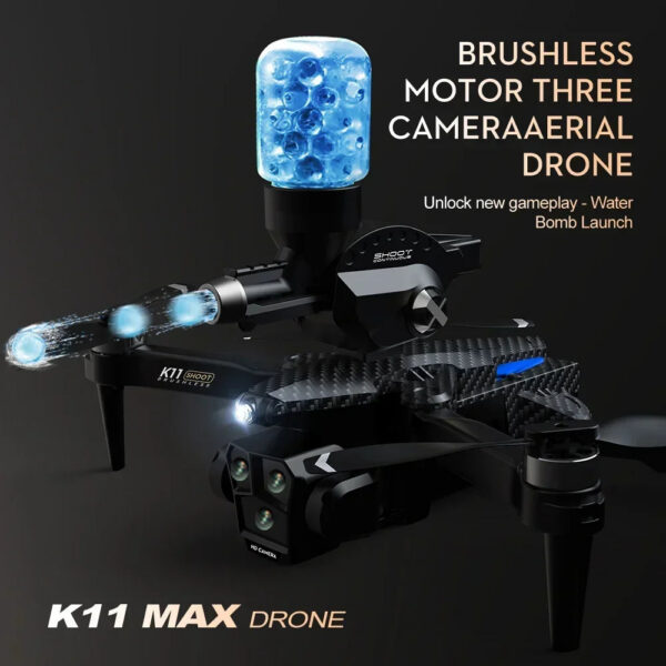 d1d882fb7d62e07e K11 Max Brushless Motor 6KM Rc Drone 8K Professinal 4K Three Camera Wide Angle Localization Obstacle Avoidance Toy Sell Apron