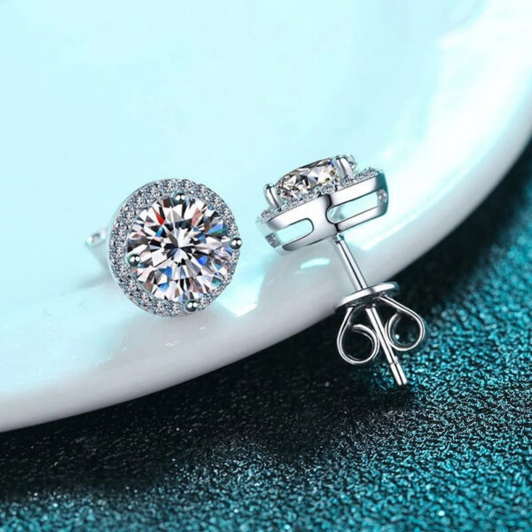 d1db2c8fe62f1662 925 Sterling Silver 0.5/1/2 Carat Moissanite Round Earrings Engagement Wedding Daily Work Party Travel Luxurious Gift For Women