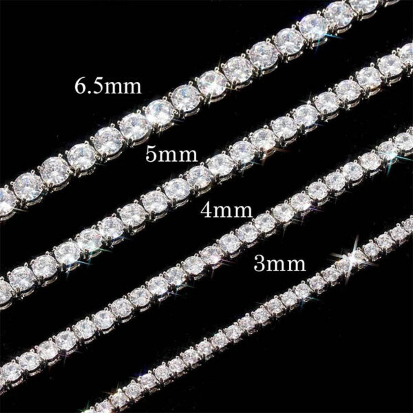 EWYA Sparkling Real Full 2.5/3/4/5mm D Color Moissanite Tennis Necklace for Women S Sier Diamond Neck Chain Necklaces Gift