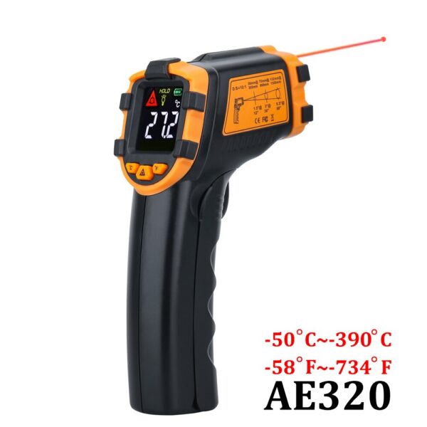 Digital Infrared Thermometer Laser Temperature Meter Non-contact Pyrometer Imager Hygrometer IR Termometro Color LCD Light Alarm