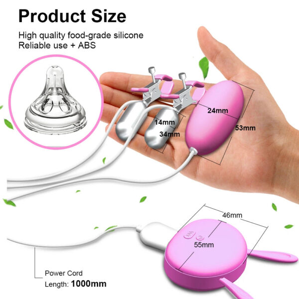d1f6b413bd07b091 Vibrating Nipple Clamp Vibrator for Women 10 Speed Vibrators Egg Breast Massage Fetish to Breast Labia Clip Stimulation Massager