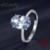 d1f83bd7588a969e Ailmay 3CT Wedding Ring Sterg Sier Oval Clear Zirconia Engagement Rings For Women Fine Jewelry Valentine's Day GIFT