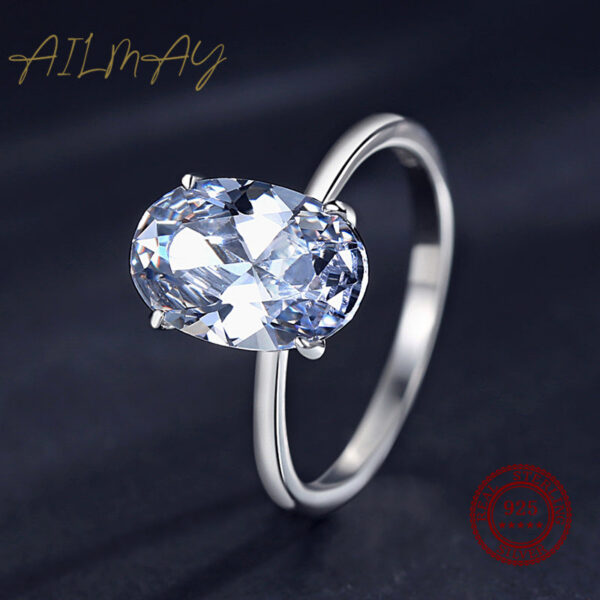 d1f83bd7588a969e Ailmay 3CT Wedding Ring Sterg Sier Oval Clear Zirconia Engagement Rings For Women Fine Jewelry Valentine's Day GIFT