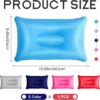 d20bb891a0daa8c7 Maitys 5 Pieces Inflatable Travel Pillow Portable Compact Air Pillow Flocked Fabric Backpacking for Camping Hiking Home Office Sleeping Neck Head Lumbar Support(13.39 x 8.66 Inches,Gray)