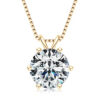 Lnngy 0.5ct-5ct Moissanite Pendant Necklace With Certificate For Women Original Real 925 Silver Chain Solitaire Drop Necklaces