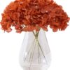Hydrangea Silk Flower White 10 Heads Artificial Hydrangea Silk Flowers Head for Wedding Centerpieces Bouquets DIY Floral Decor Home Decoration with Long Stems - White