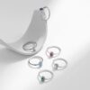 d2296aab507a7407 MODIAN Real 925 Sterling Silver Classic Elegant Oval Rainbow Colorful Zirconia Ring For Women Wedding Engagement Fine Jewelry