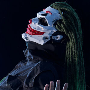 d2354ac49da29409 Joker Masks Cyberpunk Masks Clown Braids 2d Cosplay Resin Custom Products Halloween Anime Role-Playing Props And Gifts Toys