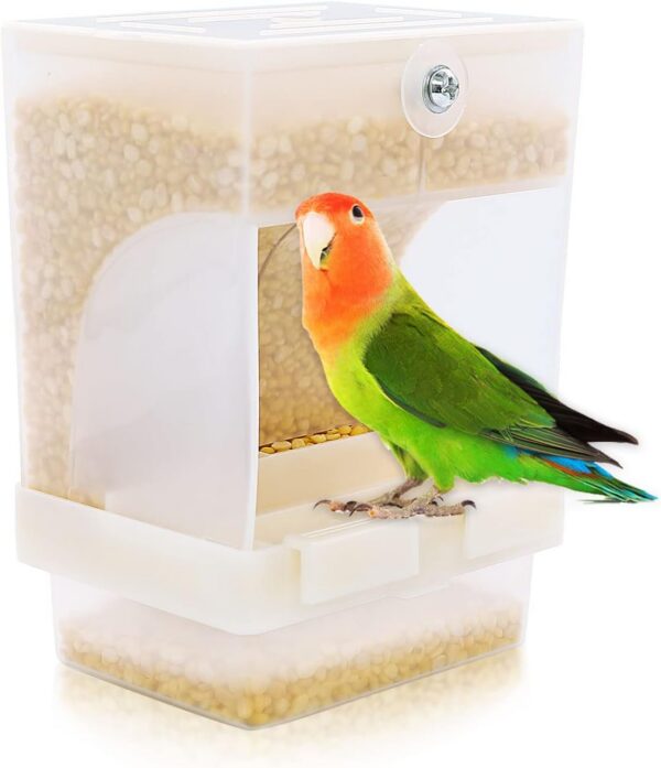 d2570e4d129349fc Rypet No-Mess Bird Feeder - Parrot Integrated Automatic Feeder for Small to Medium Birds