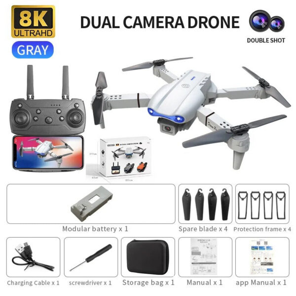 New E99Pro Drone 4K Professinal With Wide Angle Dual HD Camera Foldable RC Helicopter 5G WIFI FPV Height Hold Apron Sell