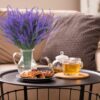 d26a738d7daae1ee Ouddy Decor 24 Bundles Artificial Lavender Flowers Fake Plastic Purple Flowers Outside UV Resistant for Home Wedding Kitchen Garden Patio Window Box Centerpieces Indoor Outdoor Decor (Gray Purple)