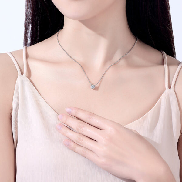 AnuJewel D Color 1ct 2ct 3ct Moissanite Diamond Gold Plated Pendant Necklace For Women Anniversary Gifts Wholesale