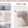 Parrot Automatic Feeder,No-Mess Bird Feeder,Cage Accessories for Budgerigar Canary Cockatiel Finch Parakeet Seed Food Container by Old Tjikko (Screw-Fixed Bird Feeder)
