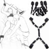 Bdsm Bondage Set 18 Adult Sexy Erotic Accessories Adjustable Bandage Handcuffs And Footcuffs Bed Sex For Woman Couples Toys