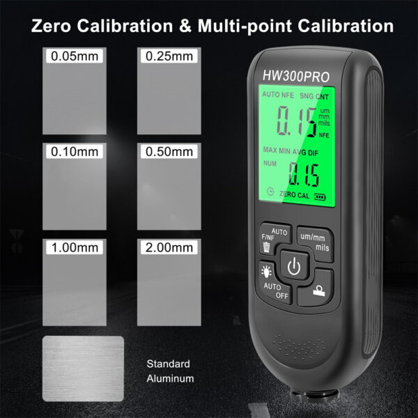 d28a6665c9437322 Electroplate Metal Tester HW-300 Digital 0-2000um Fe and NFe Probe Car Paint Coating Thickness Gauge