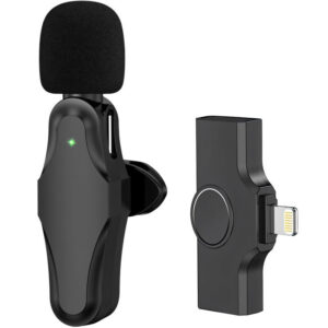 IIQ Wireless iPhone iPad, Professional Lavalier Tiny Mic, Mini Microphone for Video Recording Interview Conference Podcast Vlog YouTube