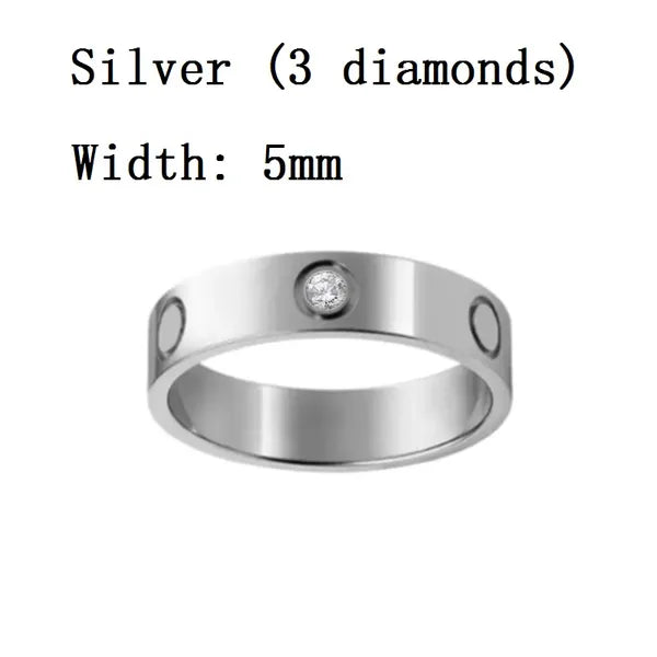 d291295785046638 Designer Rings Women Love Gold for Men Diamond Moissanite Sterling Ring Sier Jewelry Screw Couple G34a#