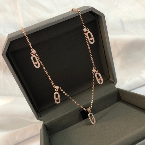 d2aa036c43bd93cc 100% sier 2022 new full sliding diamond women's necklace pure hand welding awesome craftsmanship. wedding gift