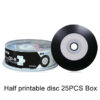 25PCS/BOX Ritek Printable Blank Recordable Compact 700MB/80min/52x CD-R Vinyl Black Media Disc