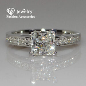 d2abaac71dd74ebf CC Jewelry Fashion Rings For Women Sier Color Simple Design Princess Square Wedding Engagement Bijoux Drop Shipping CC631