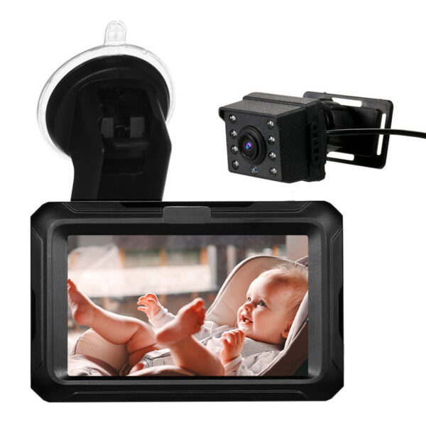 Rear Monitor 4.3'' IPS Screen Baby Car Mirror Adjustable Wide View Angle for Infants Kids Pets Night Vision Function