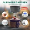 Portable Camping Stove Backpacking Stove, Lightweight Mini Gas Stove for Hiking, Travel, Adventures, and Emergencies, Portable Camp Stove with Piezo Ignition and 3000 Watts of Power