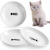 d2e3181f27235fb8 Cat Bowls, Elevated Cat Bowl, Raised Ceramic Cat Dish with Metal Stand, Pet Water or Food Feeding Station for Indoor Cats, Kitten, Puppies and Small Dogs(2 Pack)