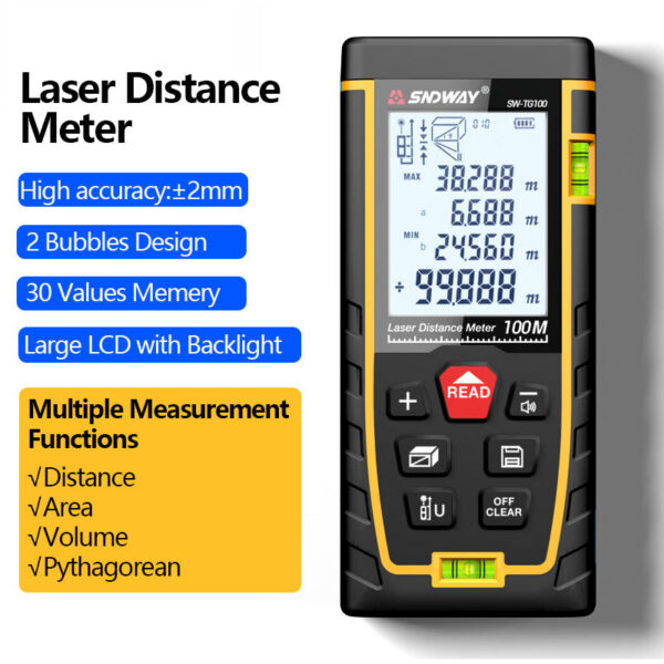 d2f3bc7a9875bf7f Pofessional Laser Distance Meter 50m 70m 100m 120m Rangefinder High Accuracy Digital Range Finder Build Measure Device