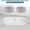 d2fb1bafbb29c03e Cat Food Water Bowl Set - Raised Cat Bowls with Non Slip Stand - Elevated Puppy Bowls for Small Dogs - Double Ceramic Cat Feeding Bowls with Splash Proof Guard - Tall Cat Dishes - 2 x 480 ML - 16.2 OZ