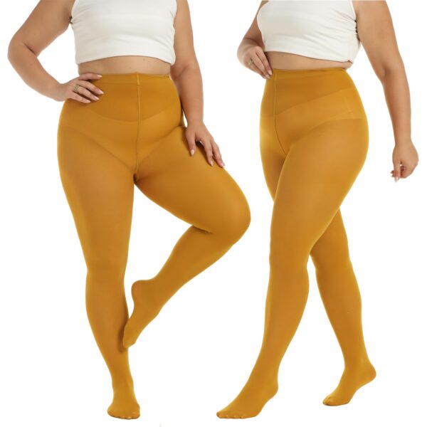 d3073f99eb5e89b0 MANZI Women's 2 Pairs Plus Size Control Top Tights Ultra-Soft Panty Hose